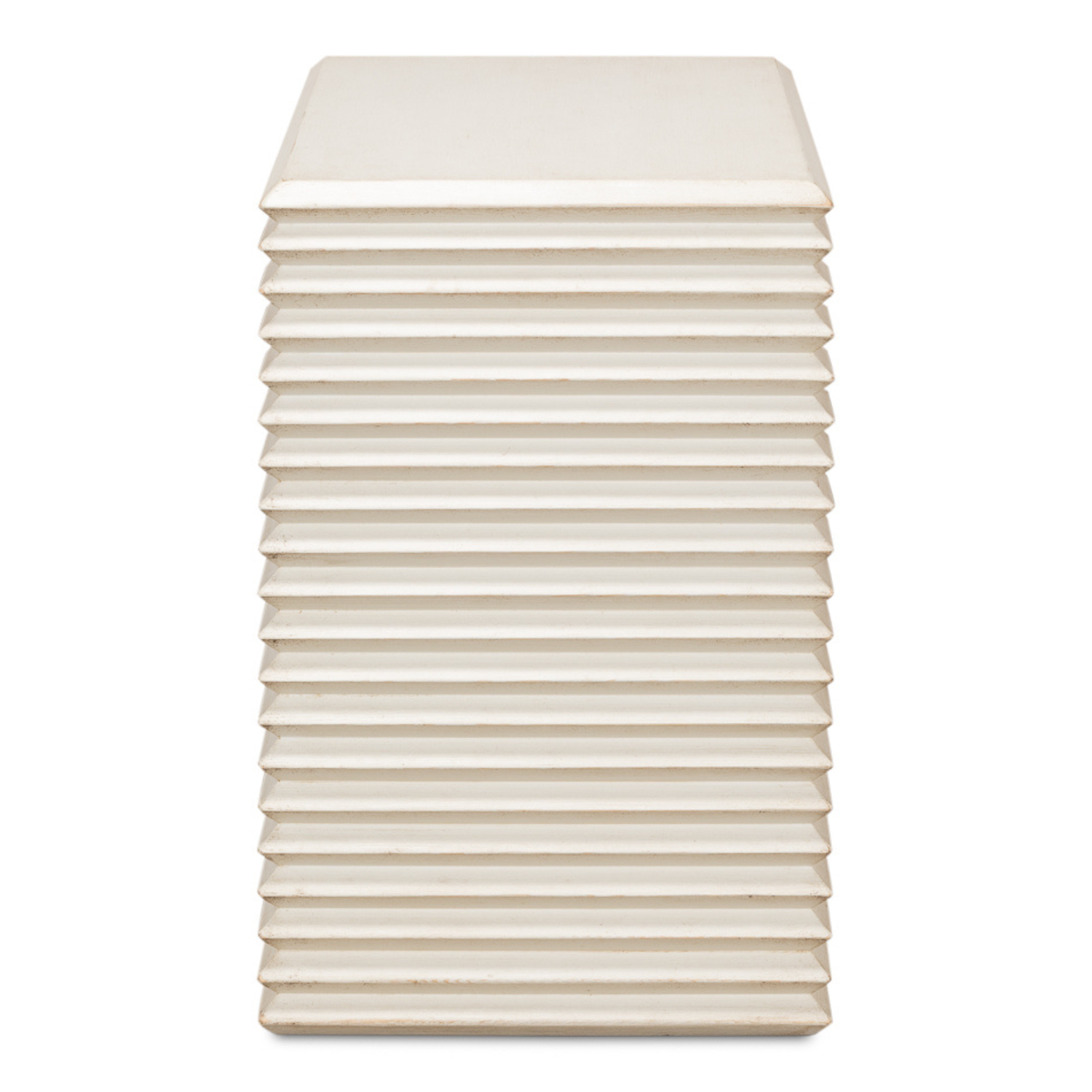Stacked Side Table - Antique White