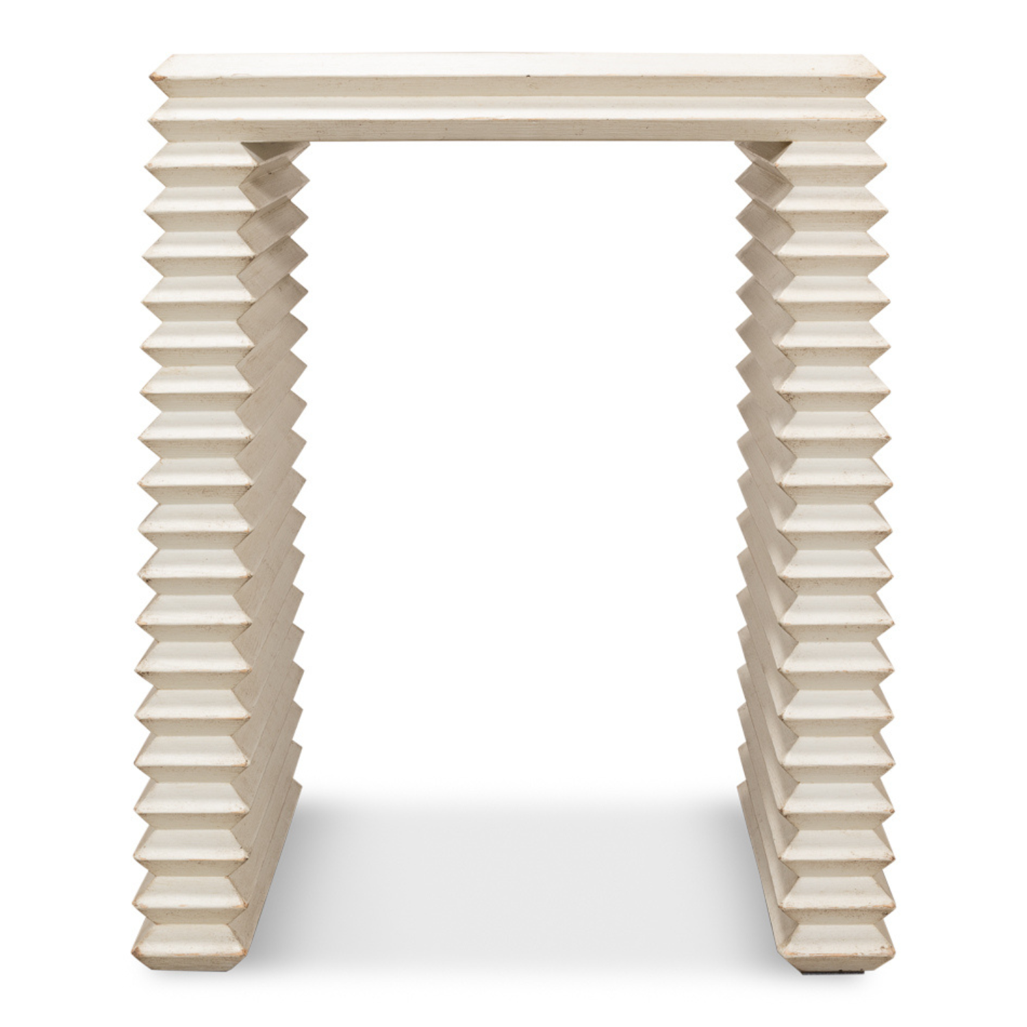 Stacked Side Table - Antique White