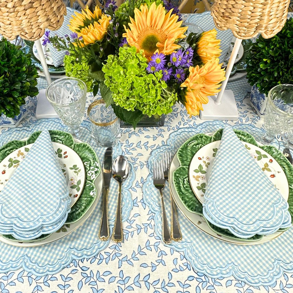 Blue Leaves - Tablecloth