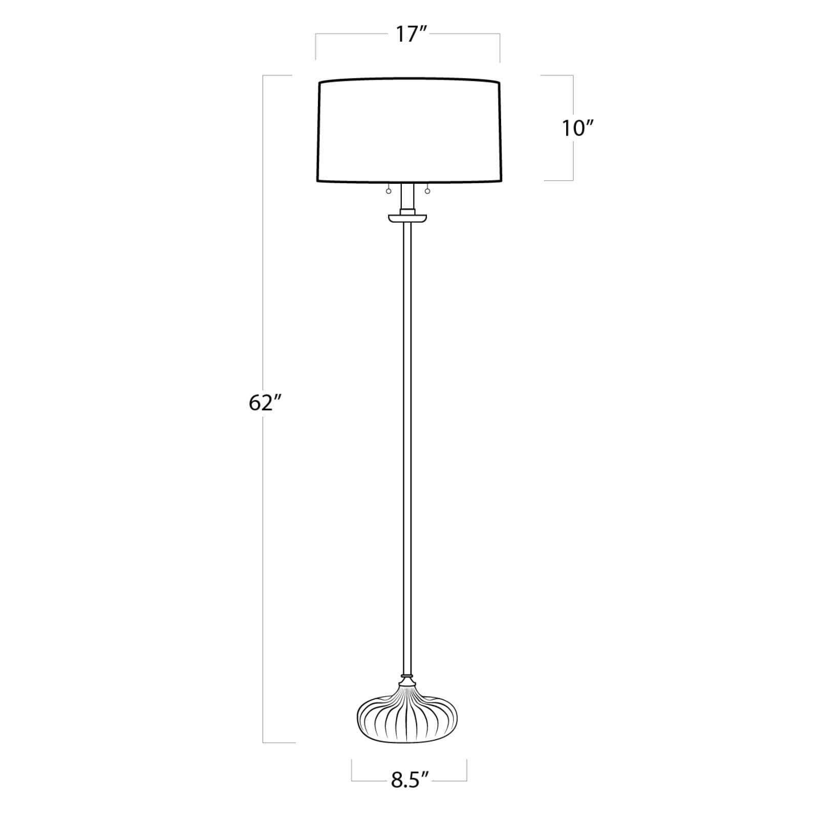 Clove Stem Floor Lamp (Antique Gold Leaf)