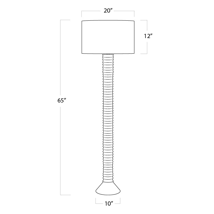 Nabu Metal Floor Lamp (White)