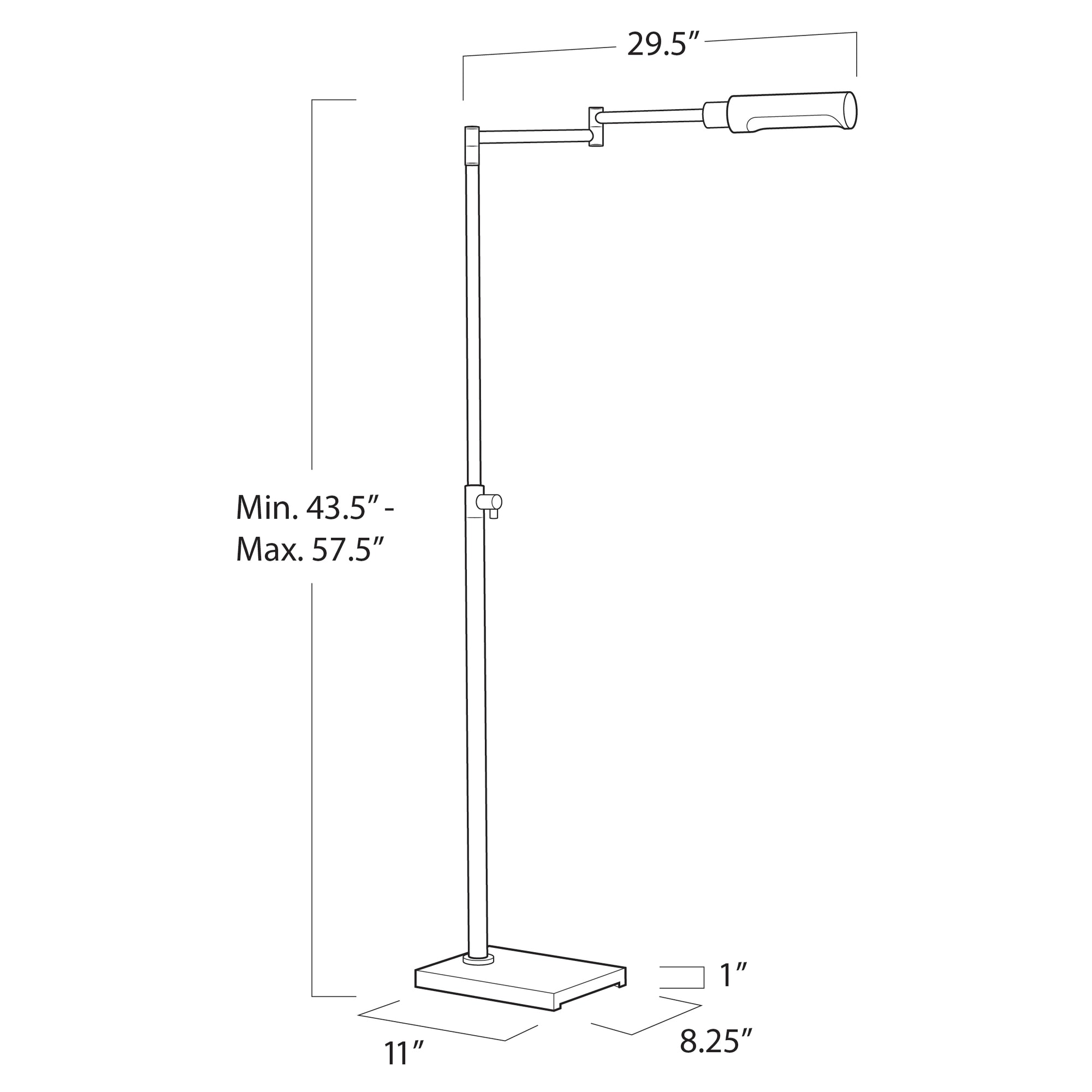 Noble Floor Task Reading Lamp (Polished Nickel)