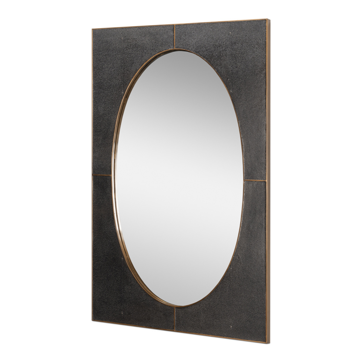Francis Mirror, Shagreen, Antique Grey