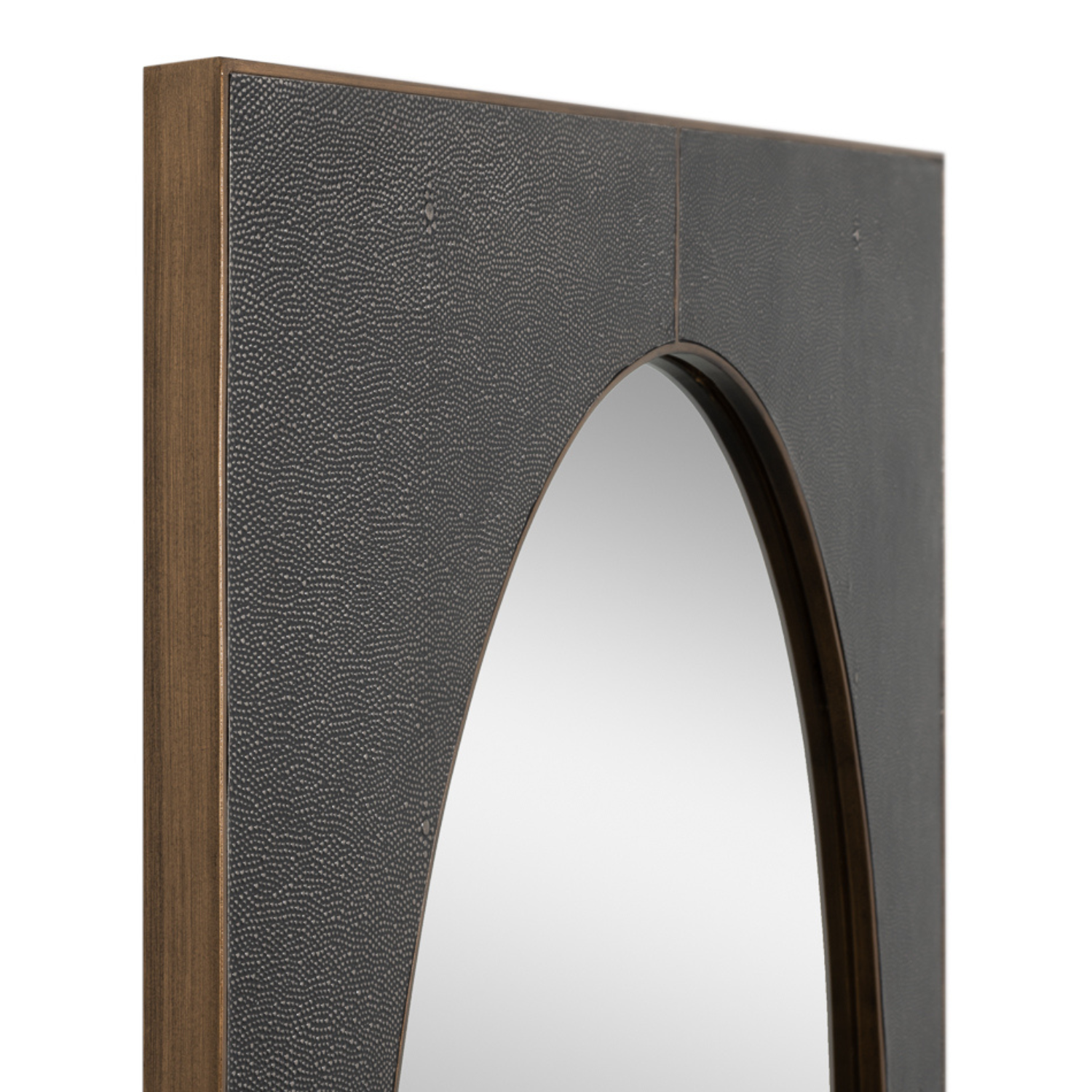 Francis Mirror, Shagreen, Antique Grey