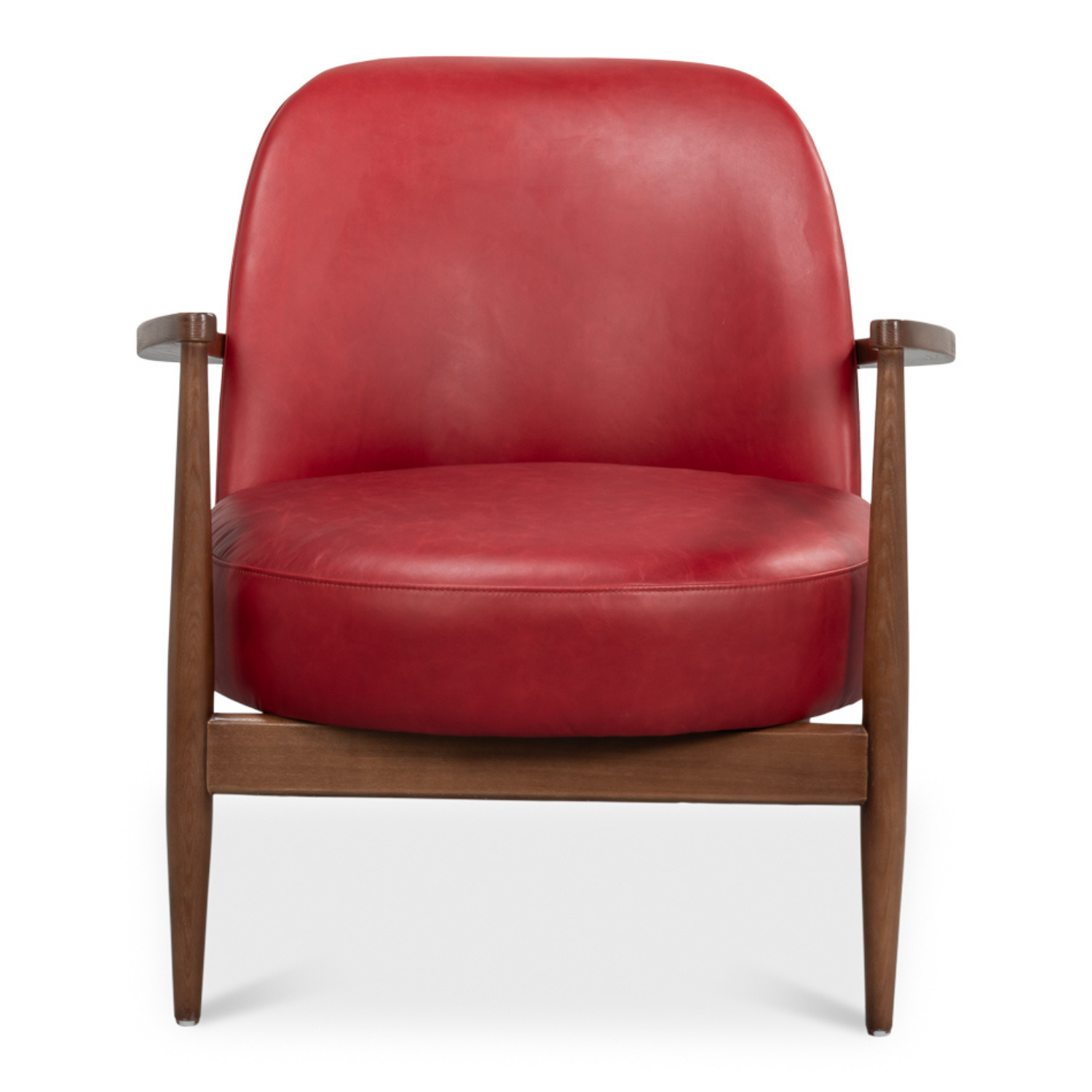 Pindar Armchair, Leather, New Rouge, Red