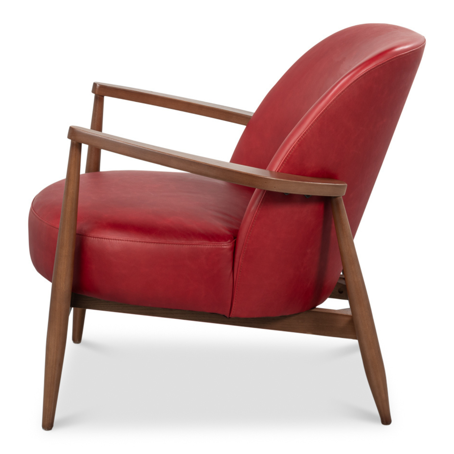 Pindar Armchair, Leather, New Rouge, Red
