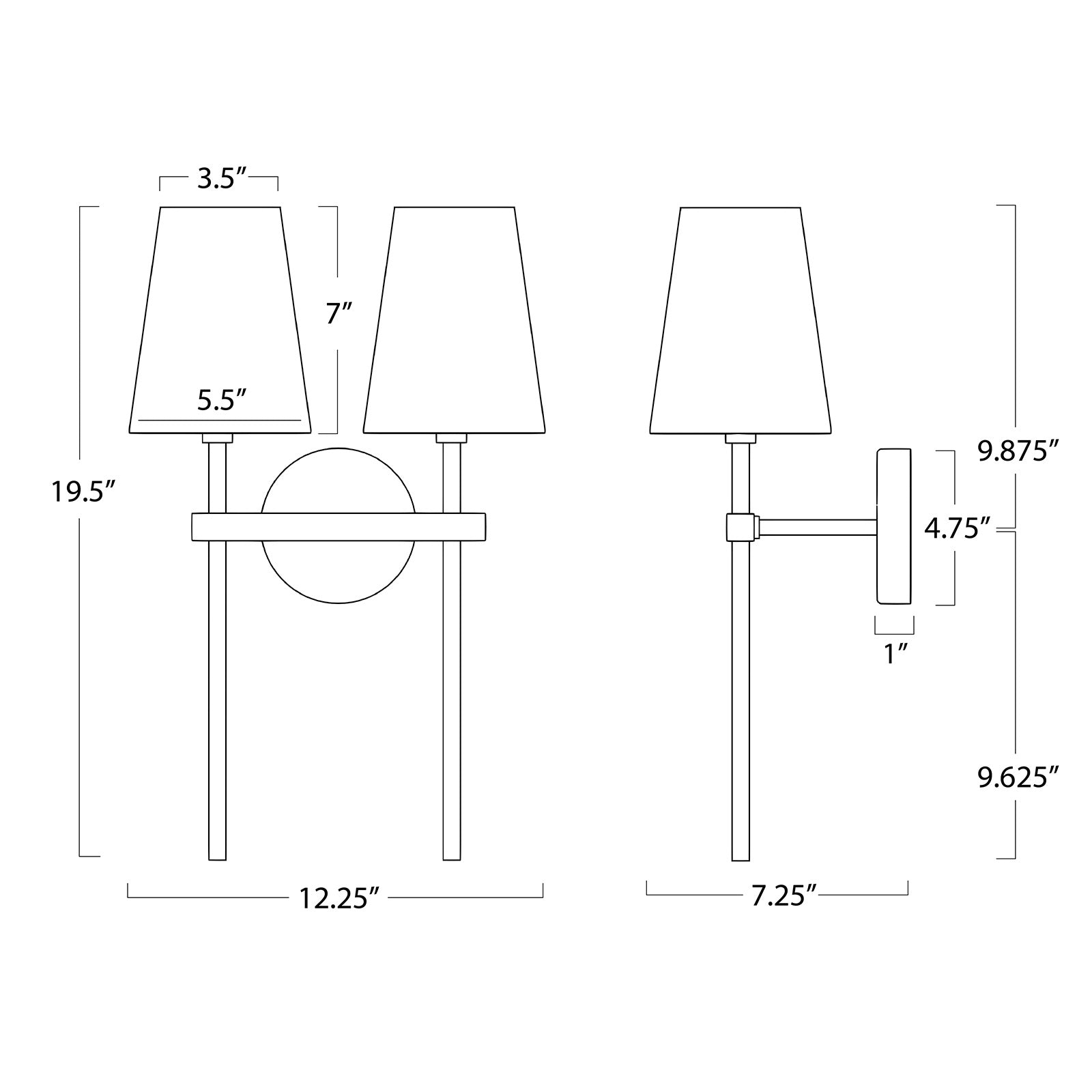 Southern Living Toni Sconce Double