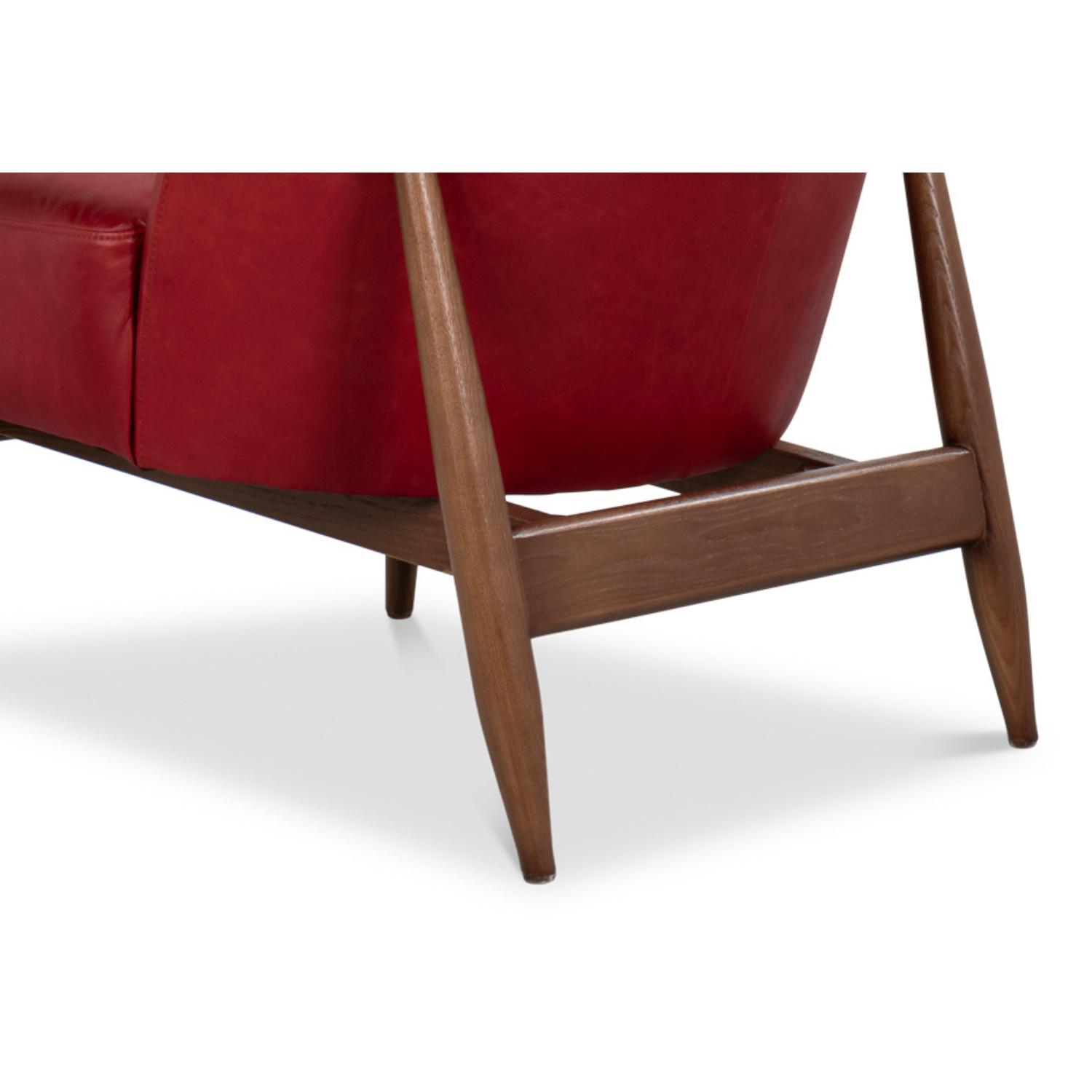 Pindar Armchair, Leather, New Rouge, Red