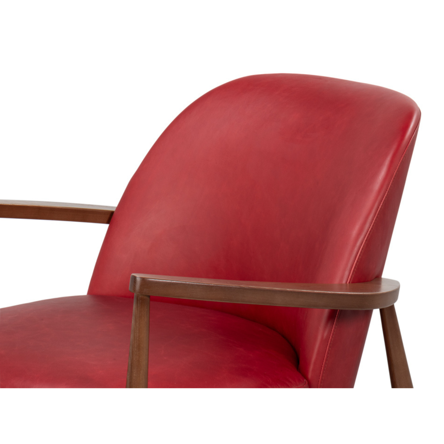 Pindar Armchair, Leather, New Rouge, Red