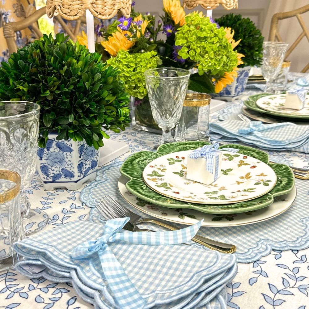 Blue Leaves - Tablecloth