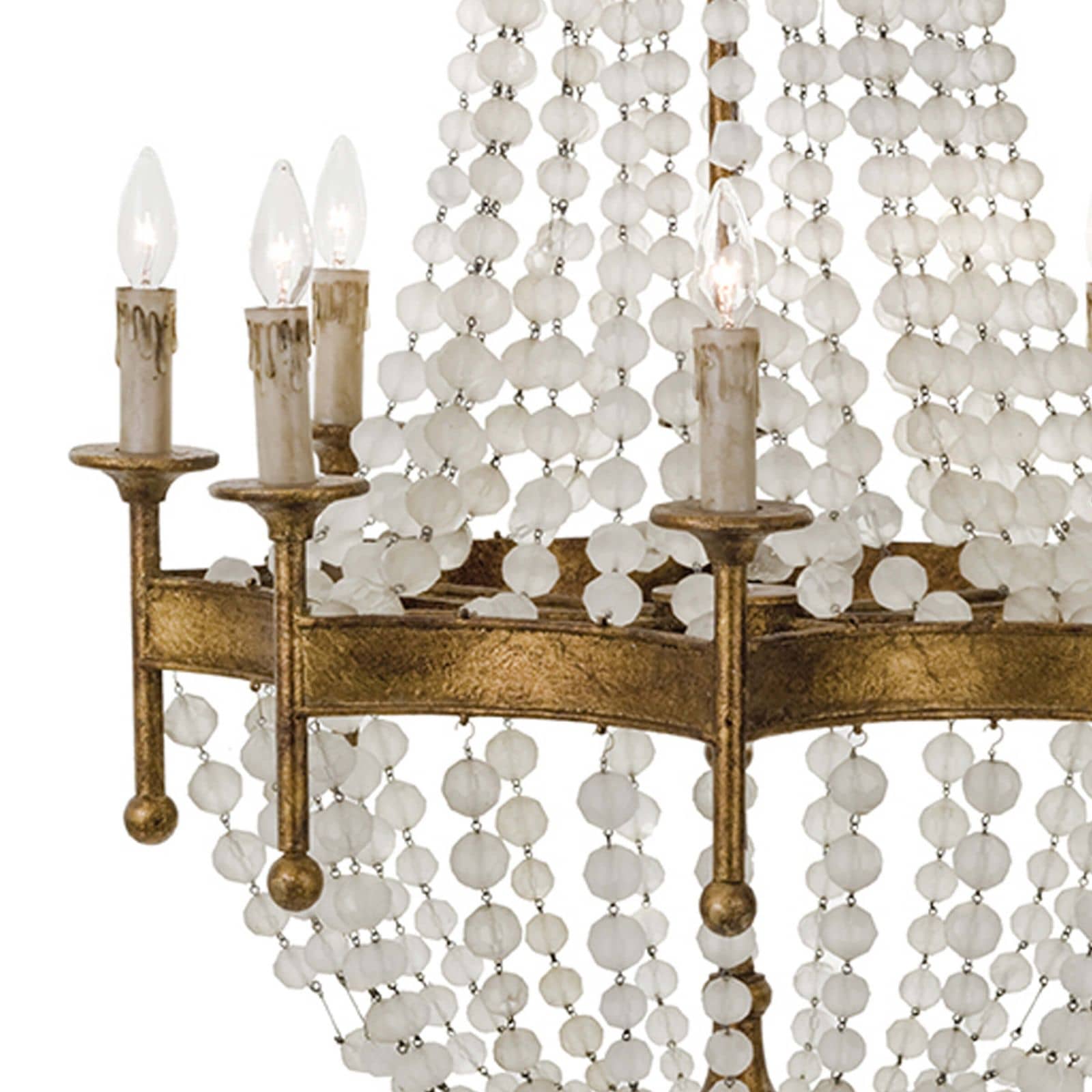 Frosted Crystal Bead Chandelier