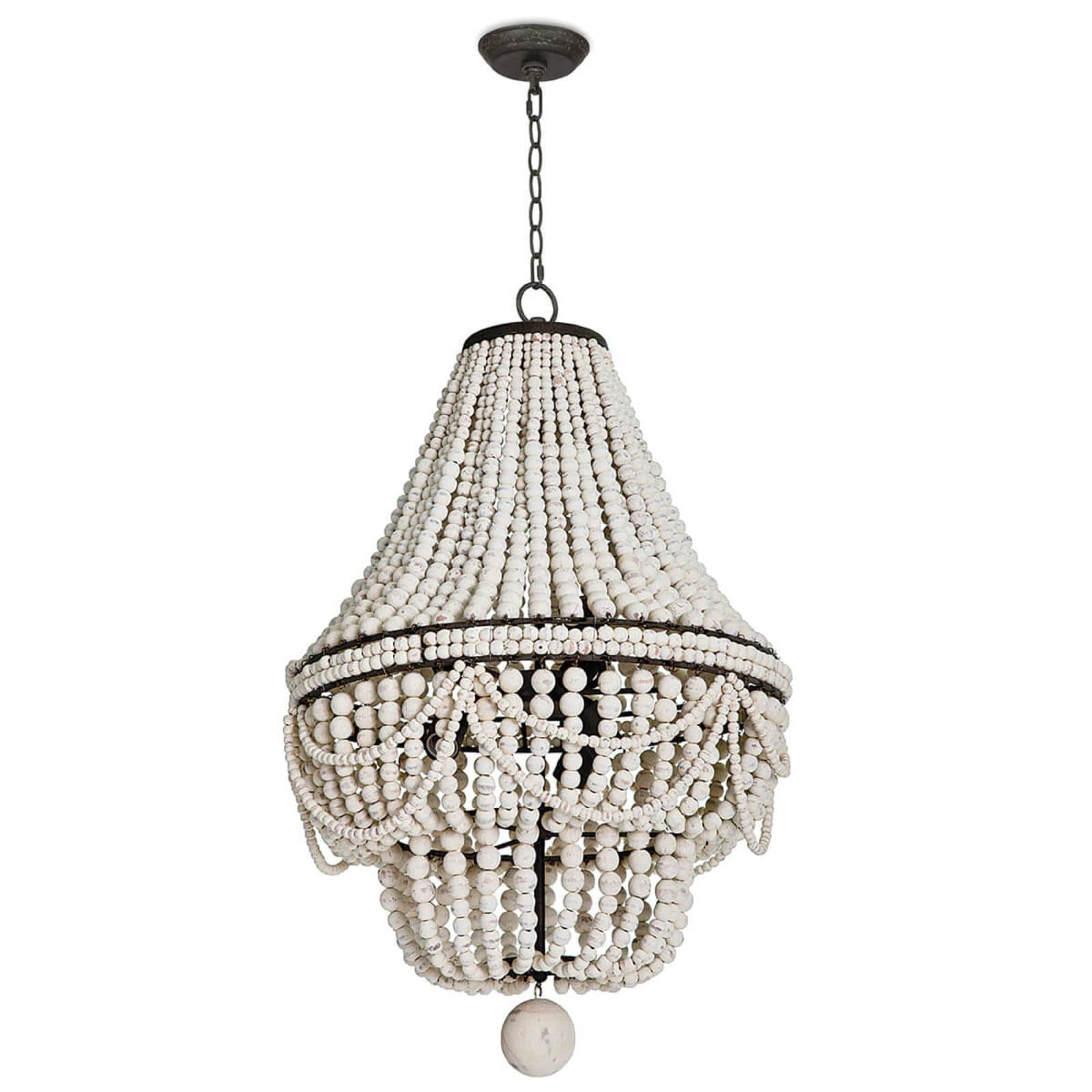 Malibu Chandelier (Weathered White)