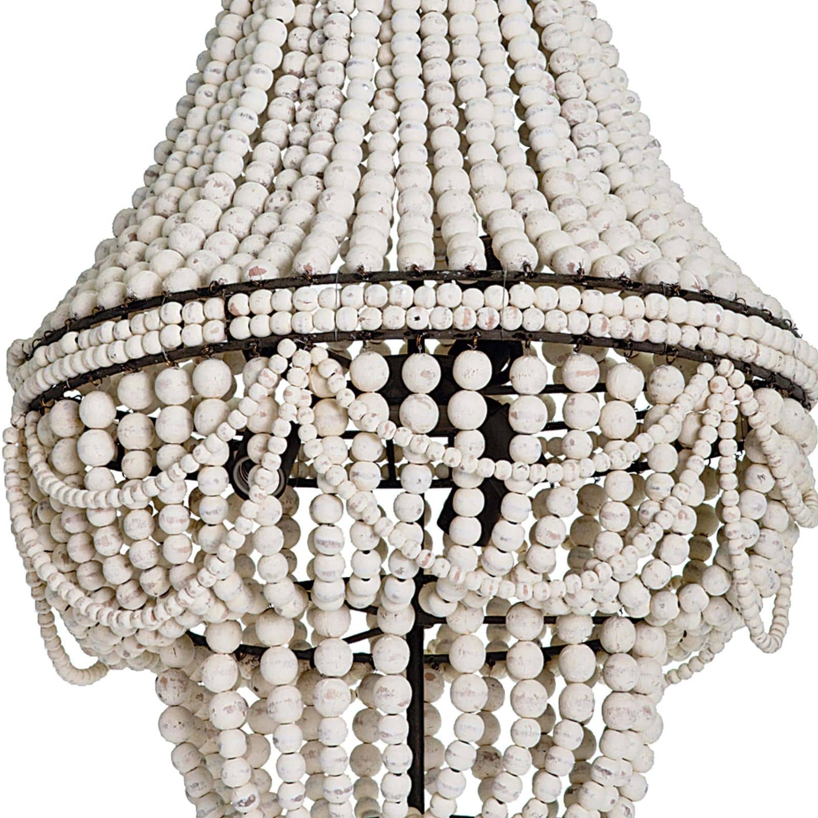 Malibu Chandelier (Weathered White)