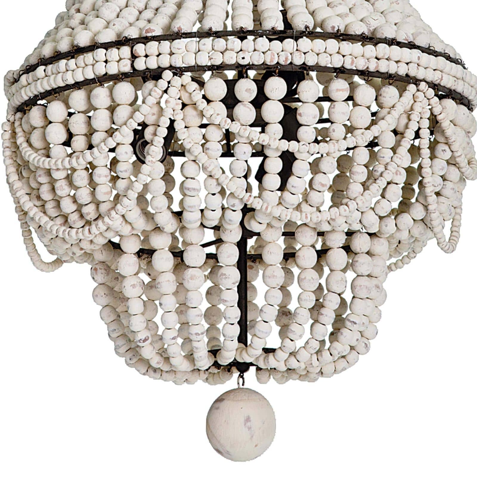 Malibu Chandelier (Weathered White)