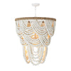 Lorelei Wood Bead Chandelier (White)