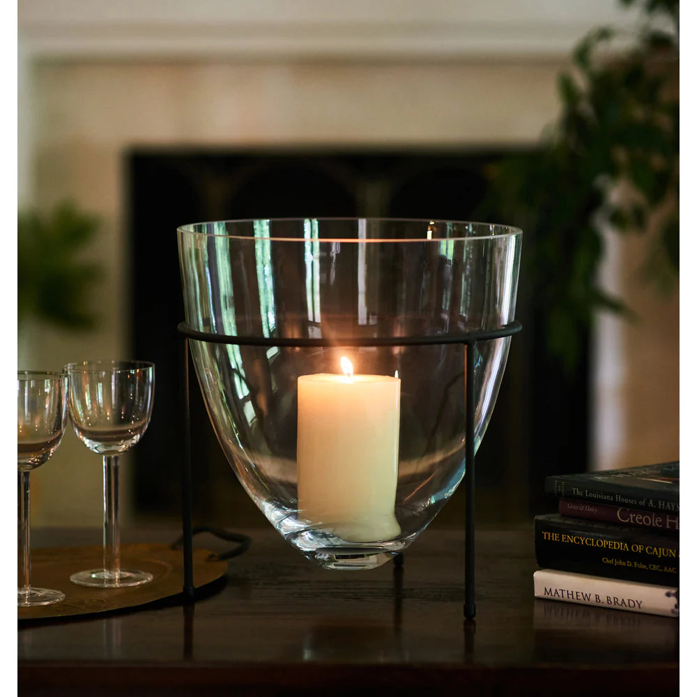 CLEAR BELL IN METAL STAND