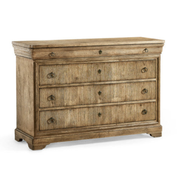 Timeless Entropy Louis Phillipe Drawer Chest in Stripped Brown Chestnut