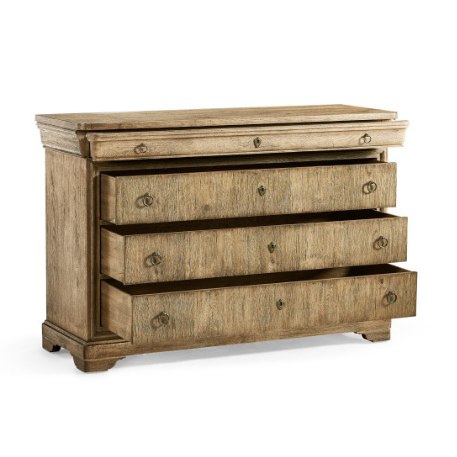 Timeless Entropy Louis Phillipe Drawer Chest in Stripped Brown Chestnut