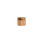 Square Wood Napkin Rings, Set of 4