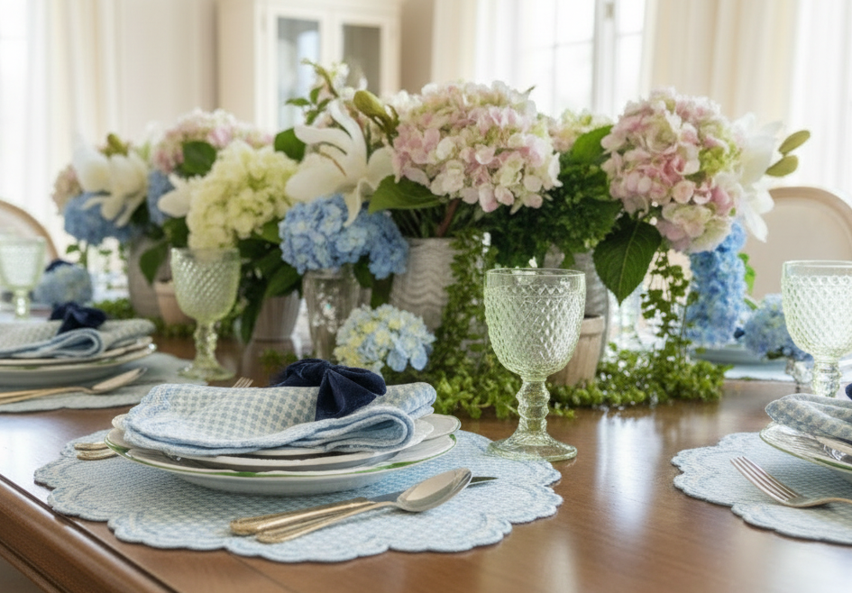 Bettina Placemat - Blue Gingham (Set of 4)