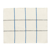 Joana Placemat 100% Recycled Cotton - White-Blue