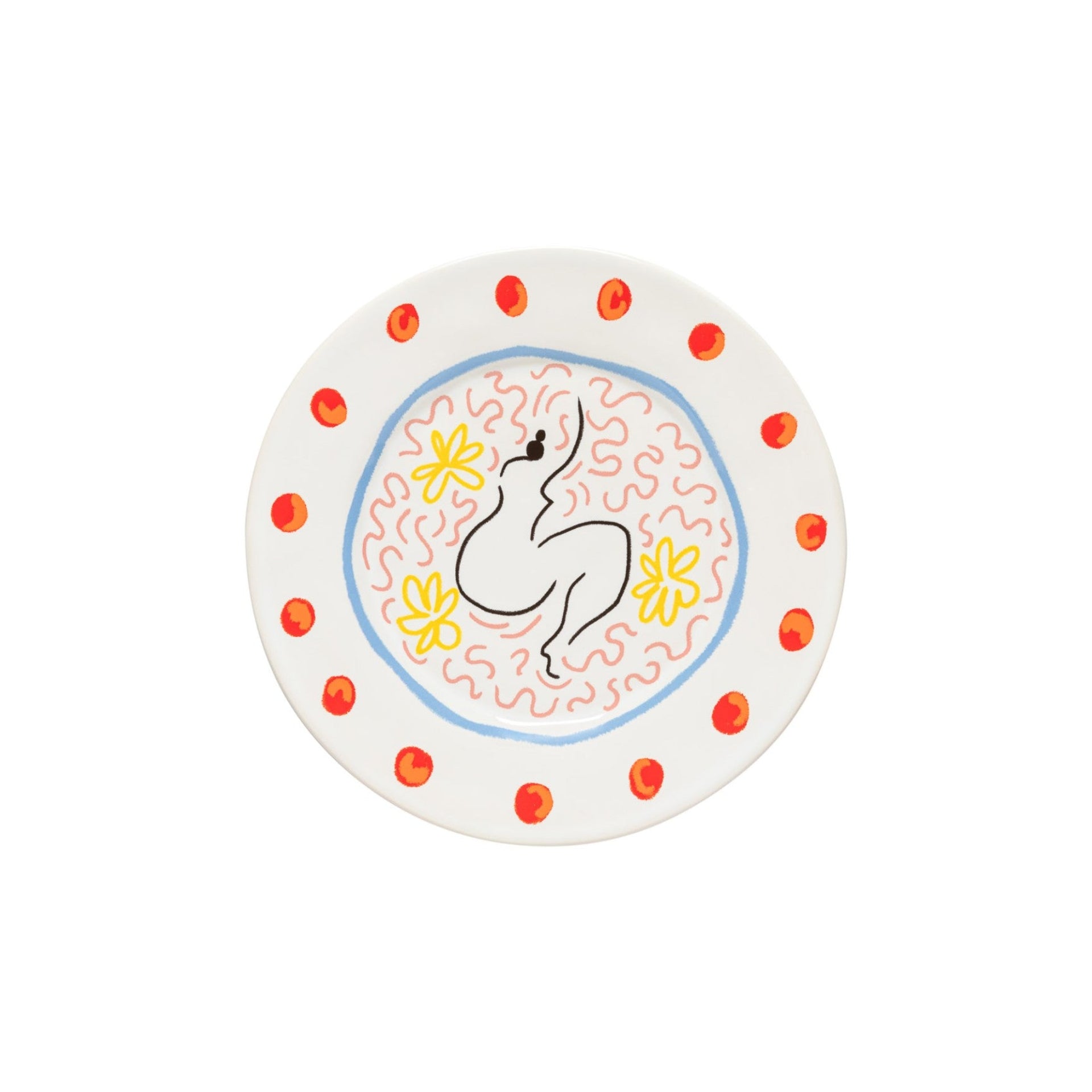 Summer Bliss Salad/Dessert Plate Lady 9" Set of 6