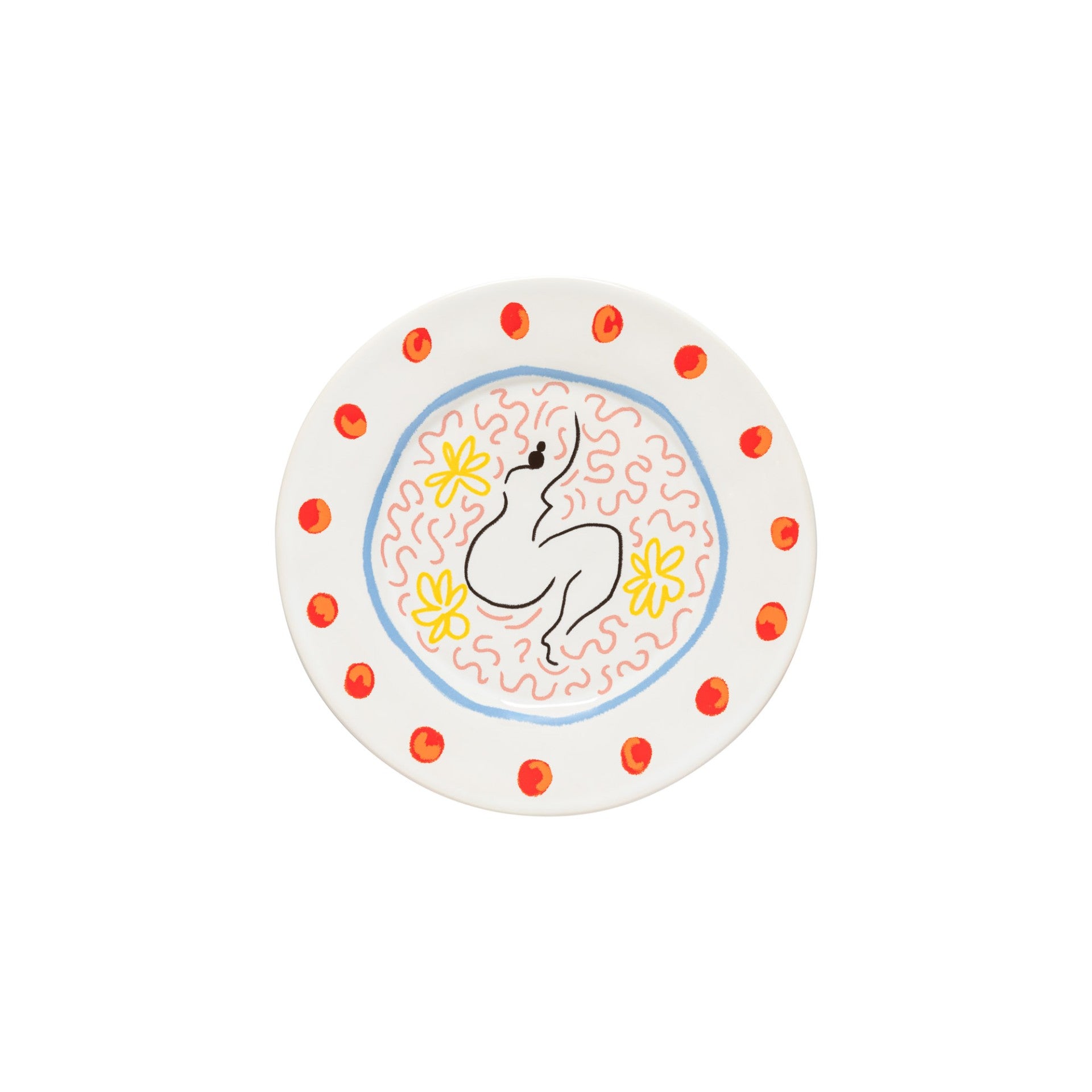 Summer Bliss Salad/Dessert Plate Lady 9" Set of 6