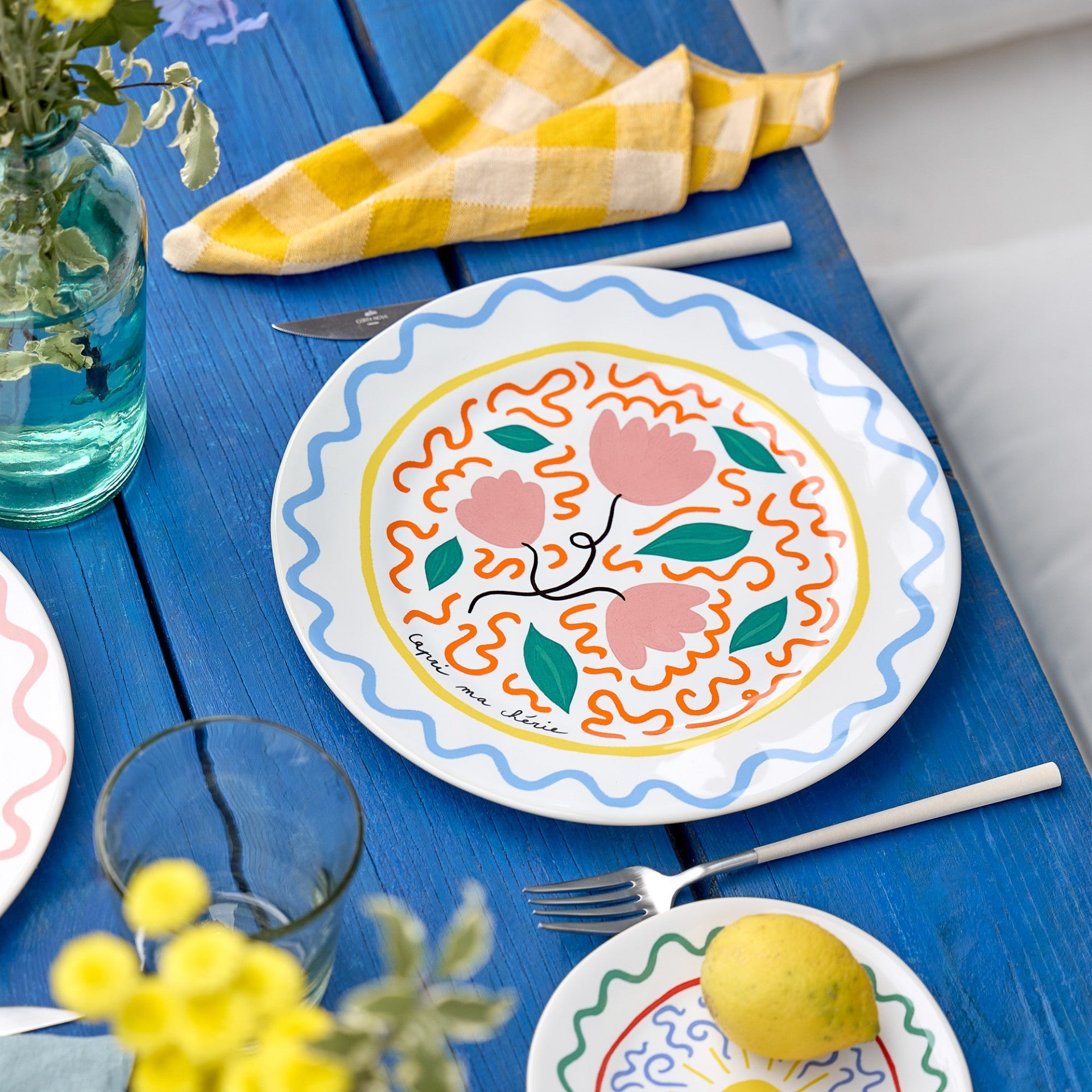 Summer Bliss Dinner Plate Capri Ma Chérie 11" Set of 6