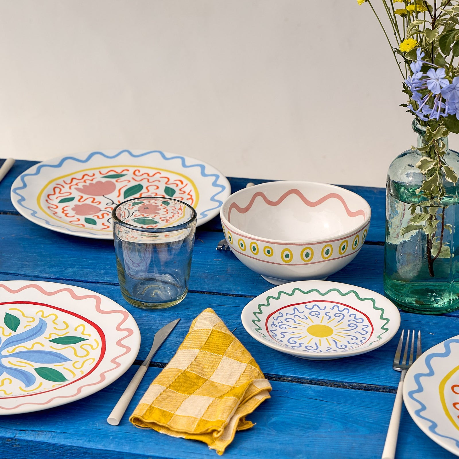 Summer Bliss Appetizer Plate Sun 6" Set of 6