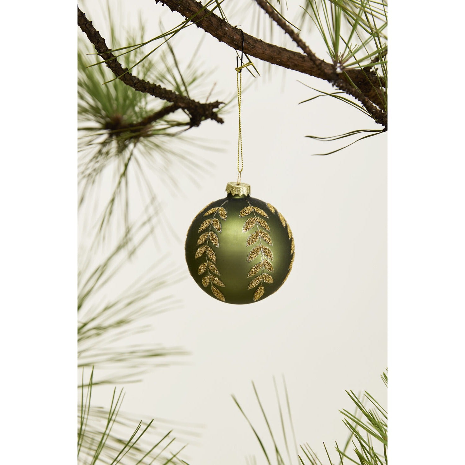 Beaded Leaf Ornament - Set of 6