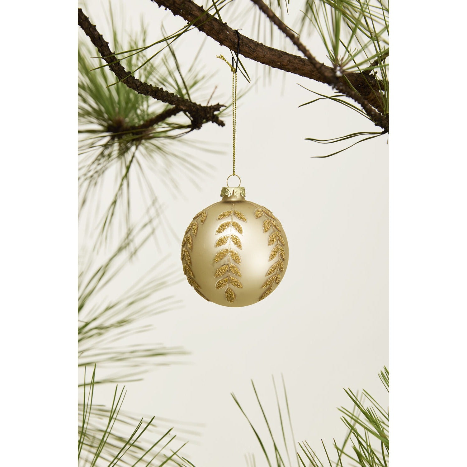 Beaded Leaf Ornament - Set of 6