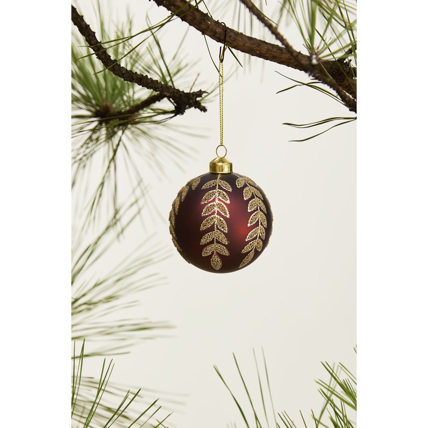 Beaded Leaf Ornament - Set of 6