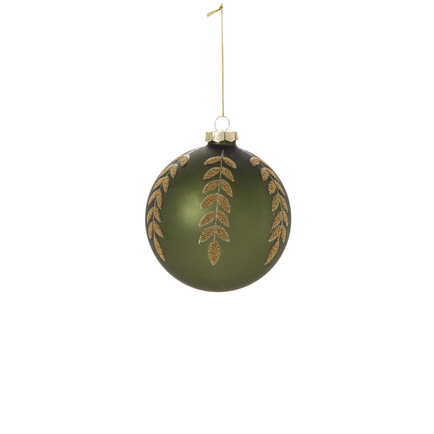 Beaded Leaf Ornament - Set of 6