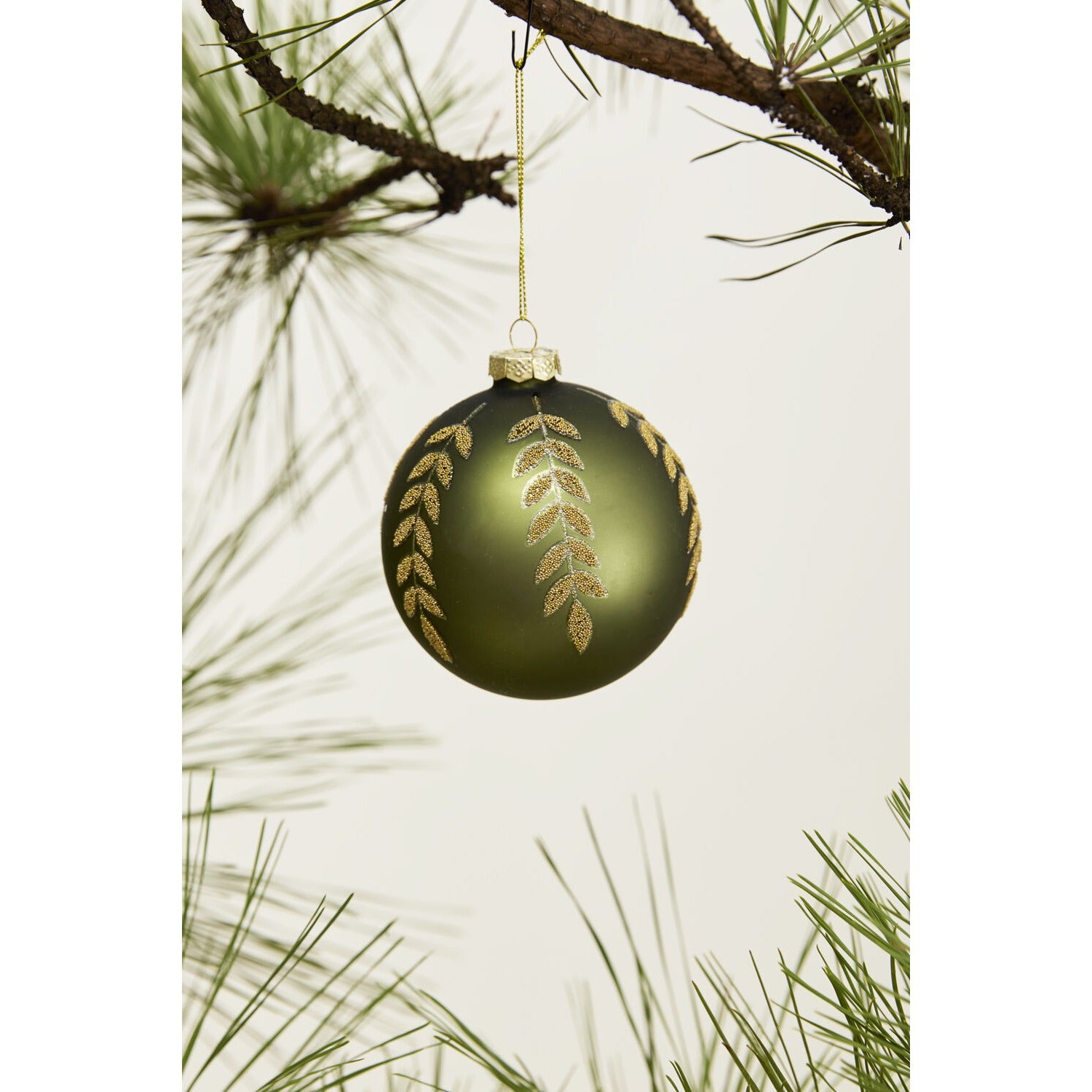 Beaded Leaf Ornament - Set of 6