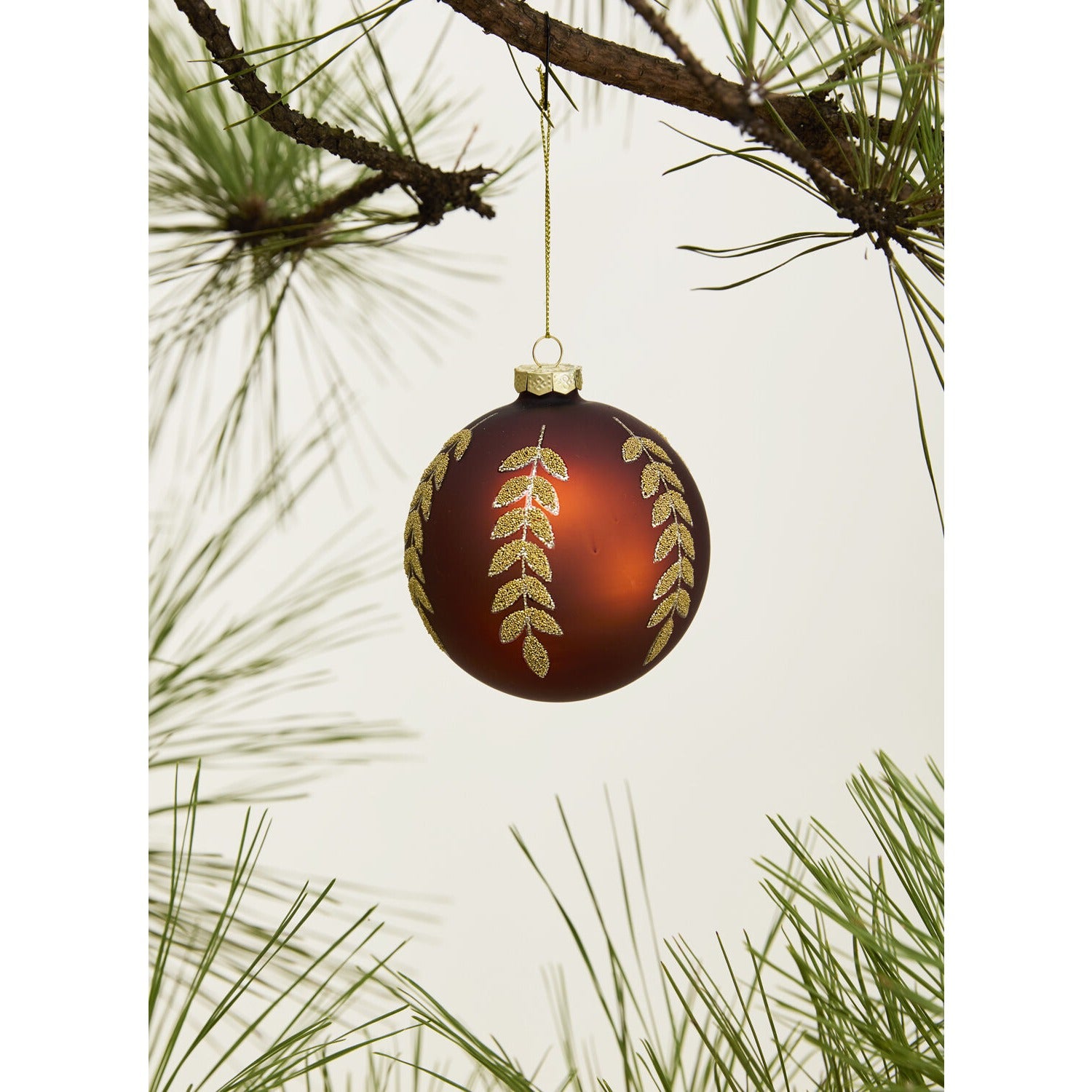 Beaded Leaf Ornament - Set of 6