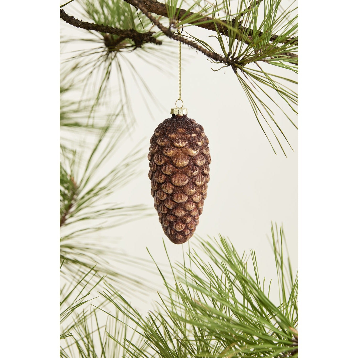 Frosted Pinecone Ornament - Set of 6
