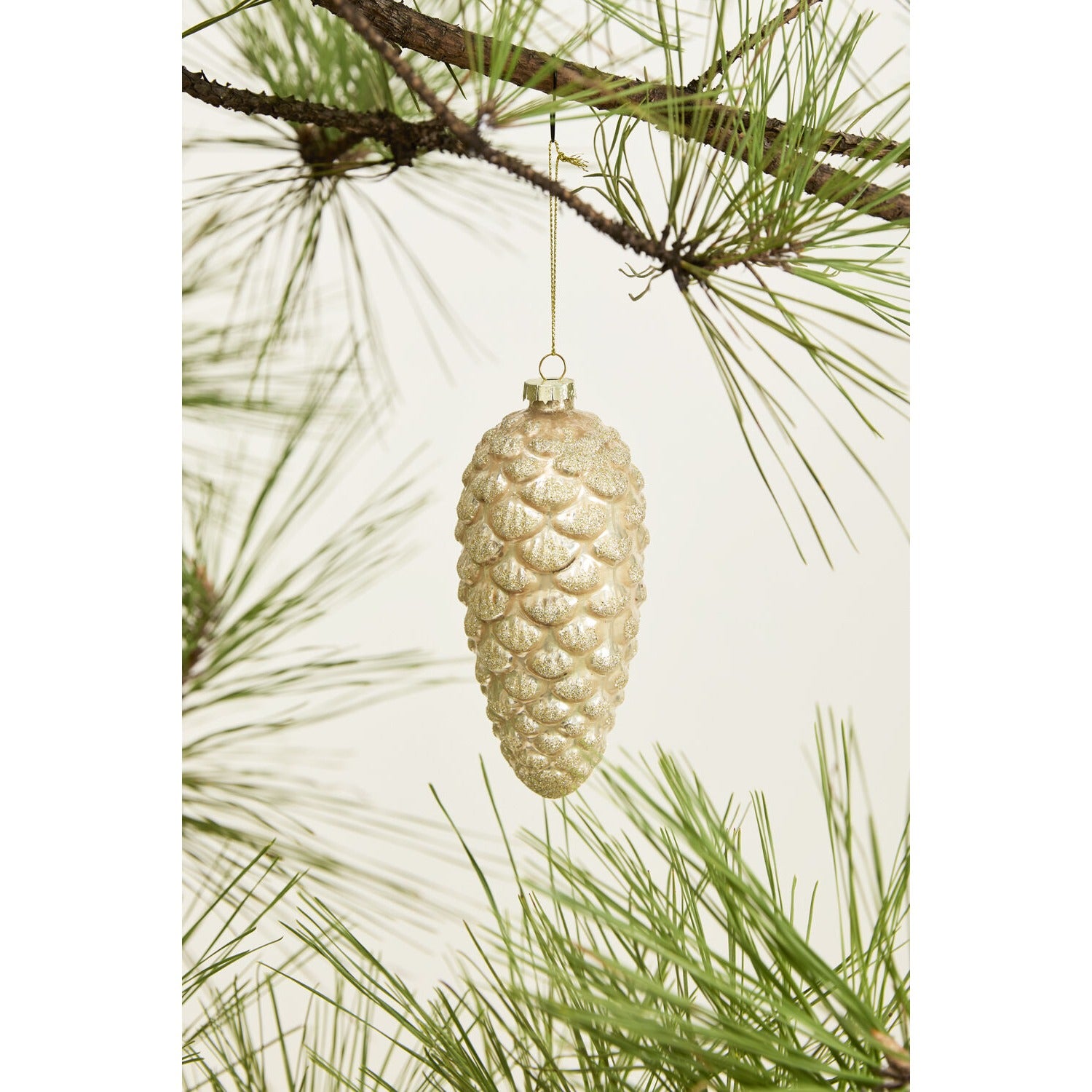 Frosted Pinecone Ornament - Set of 6