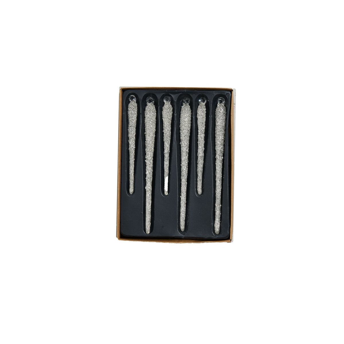 Glitzy Icicle Ornament - Set of 6