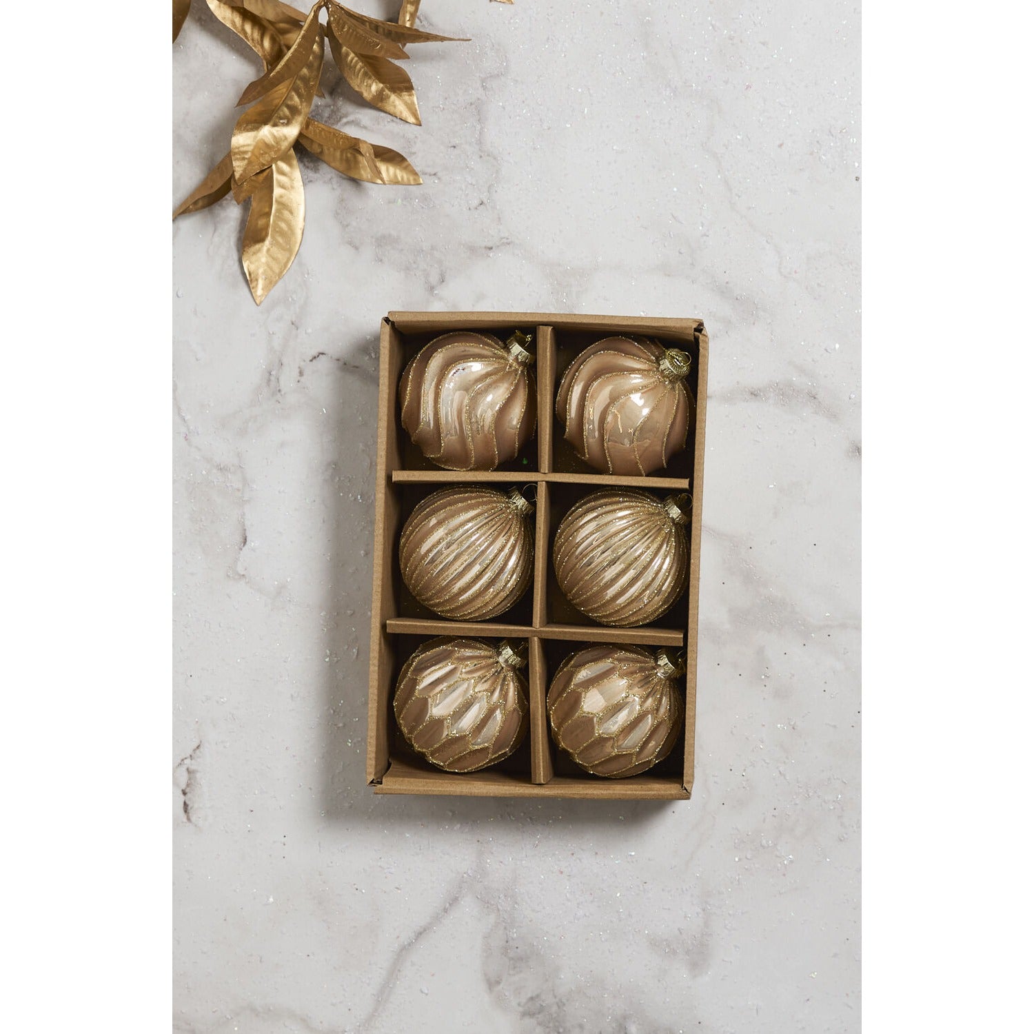 Metallic Bauble Ornament - Set of 6