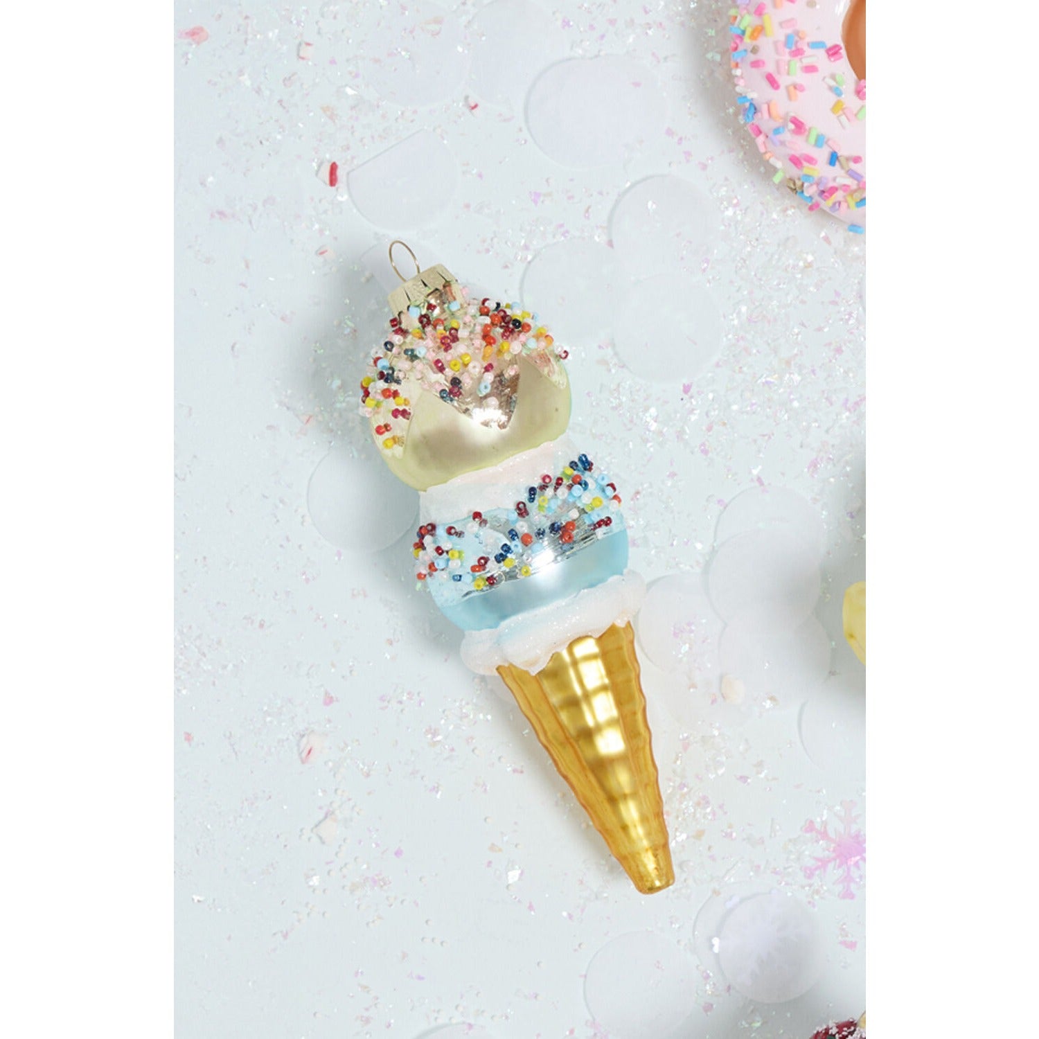 Dessert First Ice Cream Cone Ornament - Set of 6