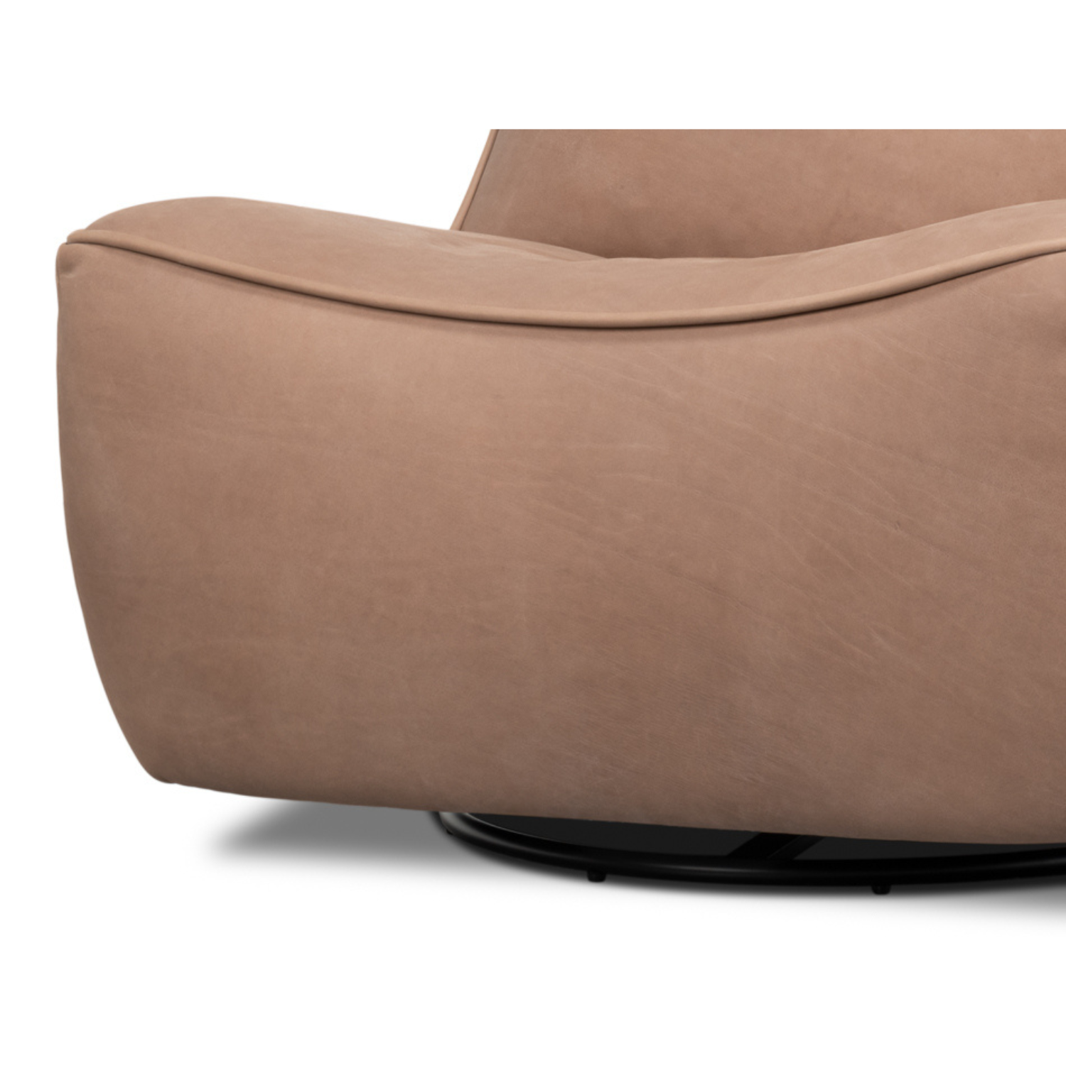 Kennett Swivel Chair Greece Grey Leather