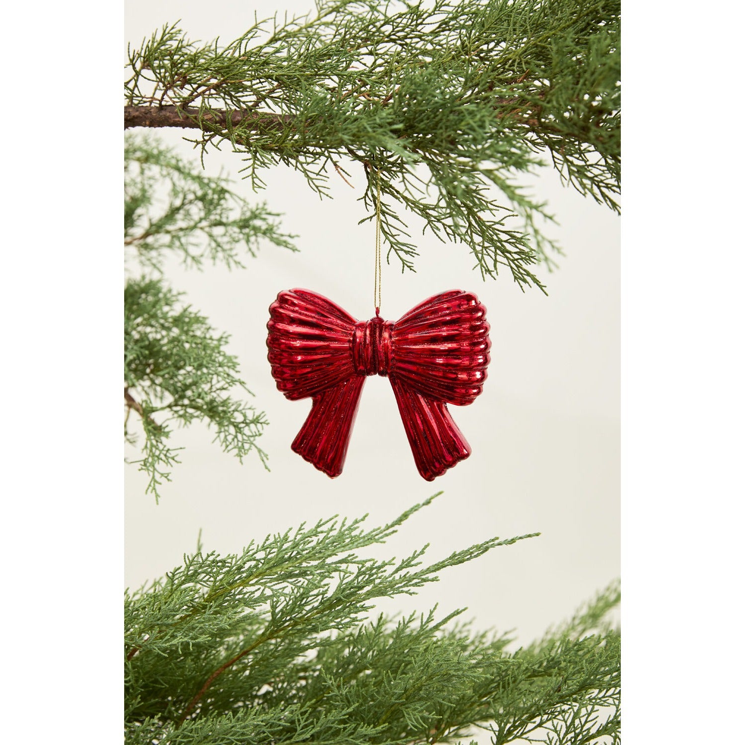 Metallic Bow Ornament - Set of 6
