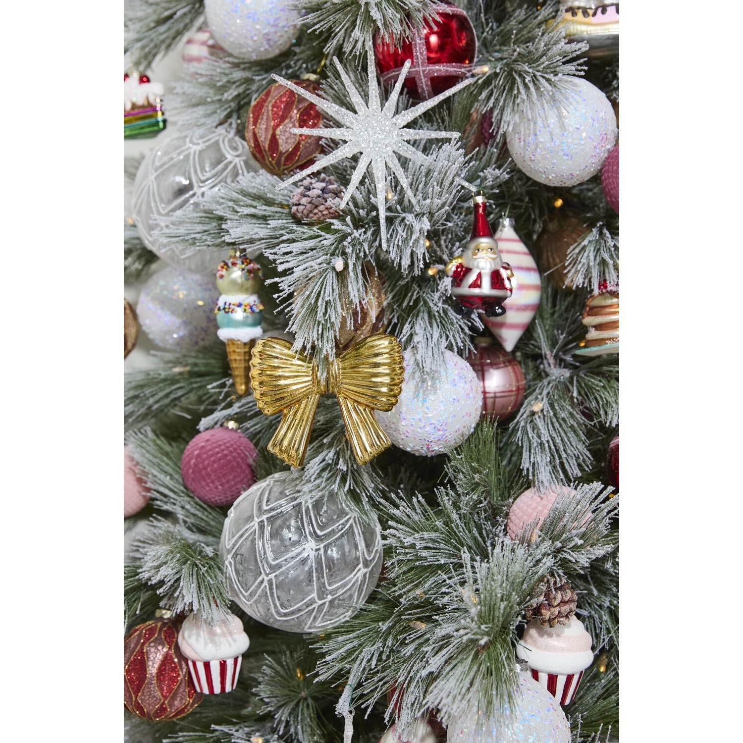 Metallic Bow Ornament - Set of 6