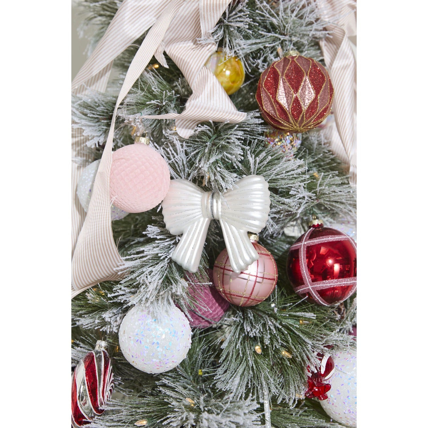 Metallic Bow Ornament - Set of 6