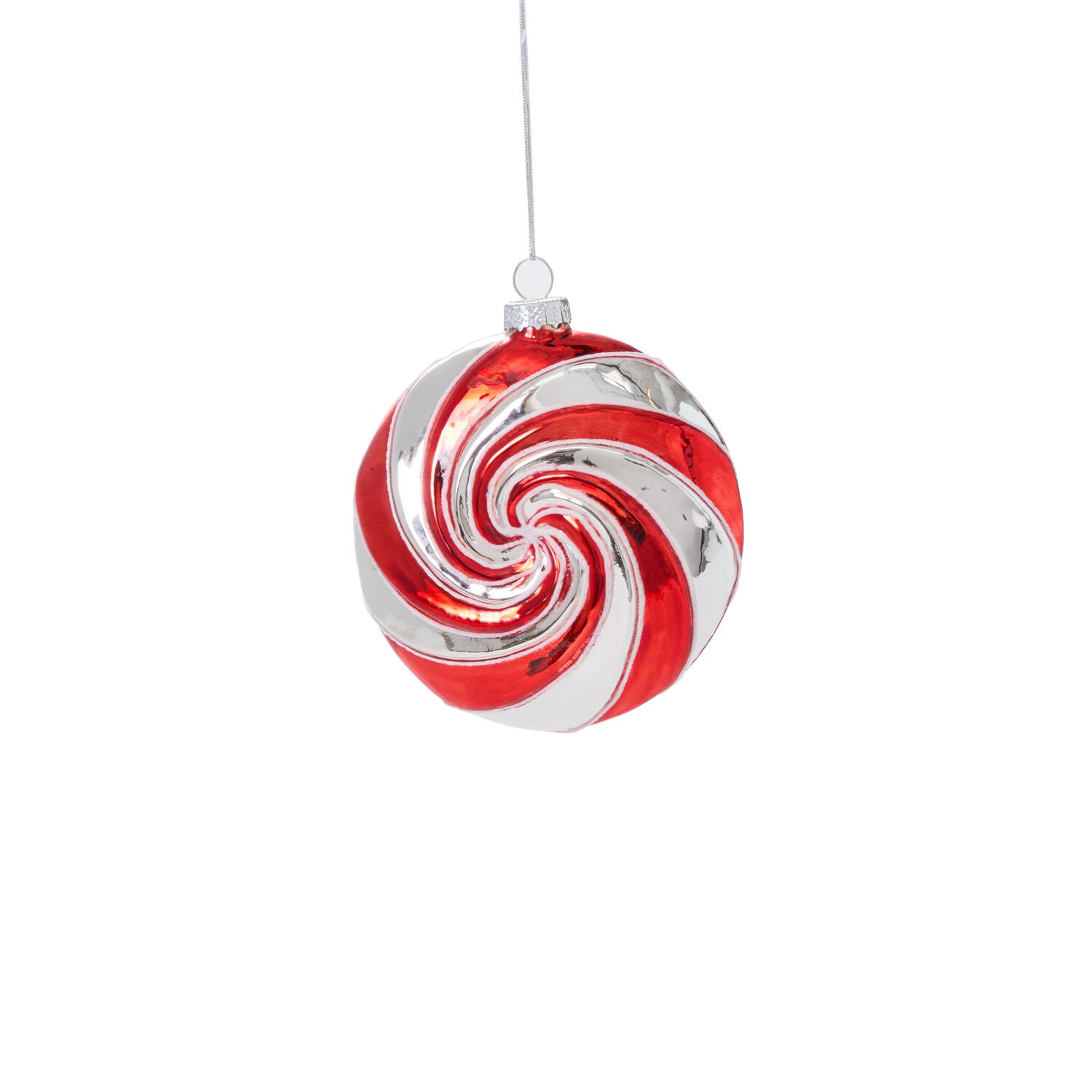Peppermint Swirl Ornament - Set of 6