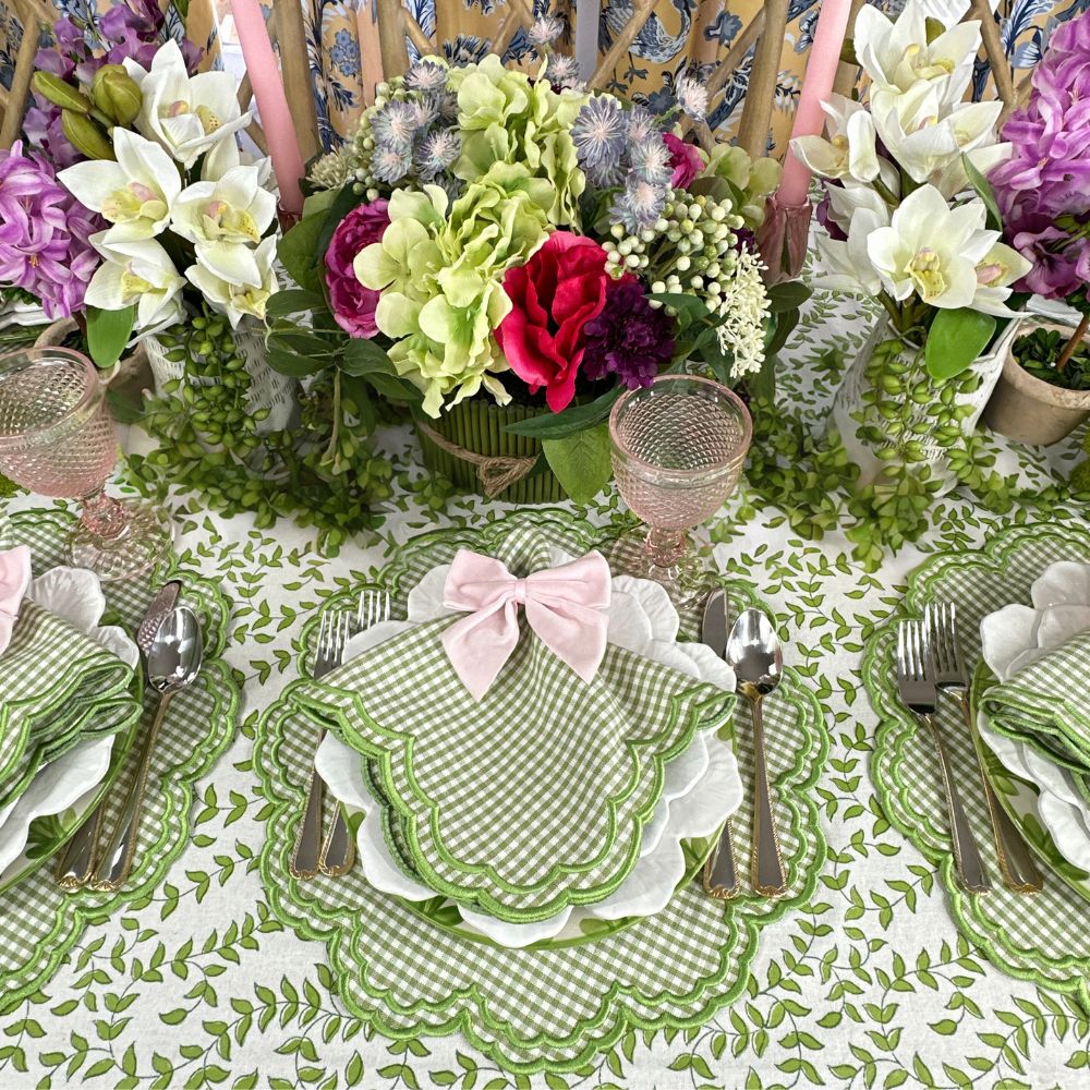 Bettina Napkin - Light Green Gingham (Set of 4)