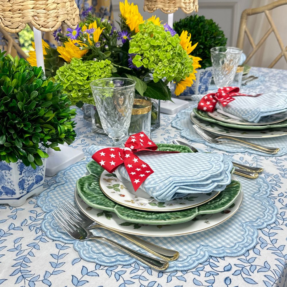 Blue Leaves - Tablecloth