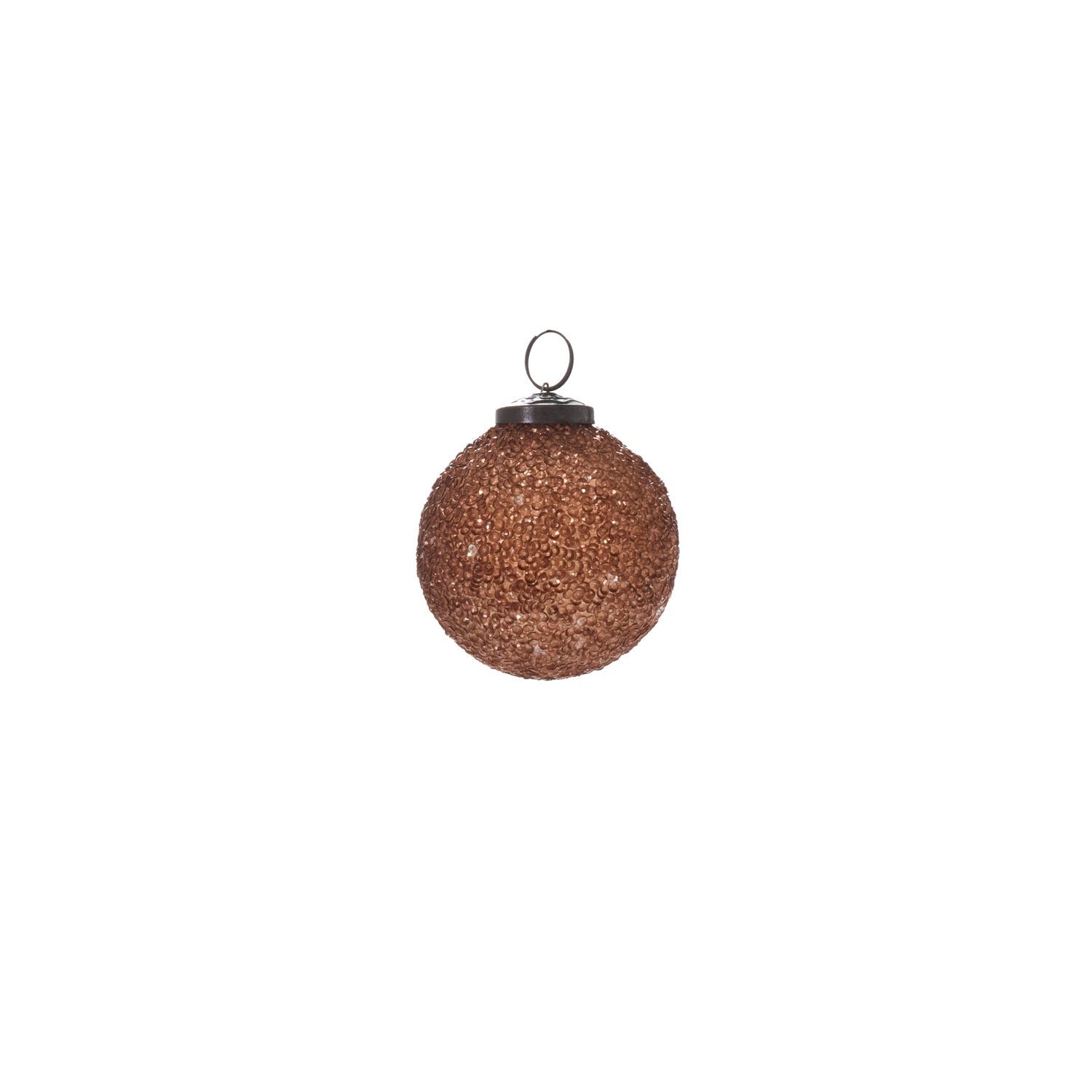 Copper Glitter Ornament - Set of 6