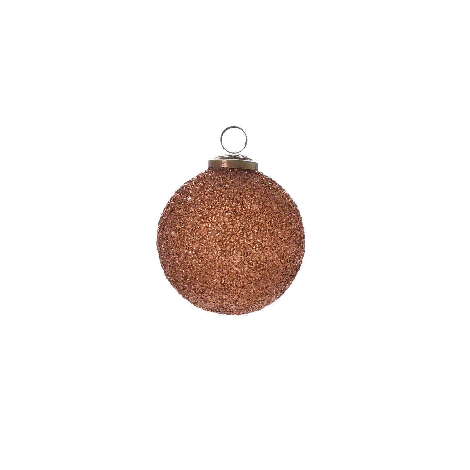 Copper Glitter Ornament - Set of 6