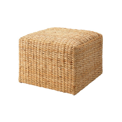 Large Ottoman Natural Rattan